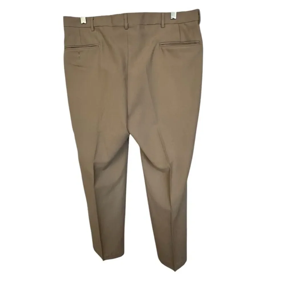 Towncraft Pants Mens 34 X 30 Polyester Blend Pleated Straight Casual Career Work